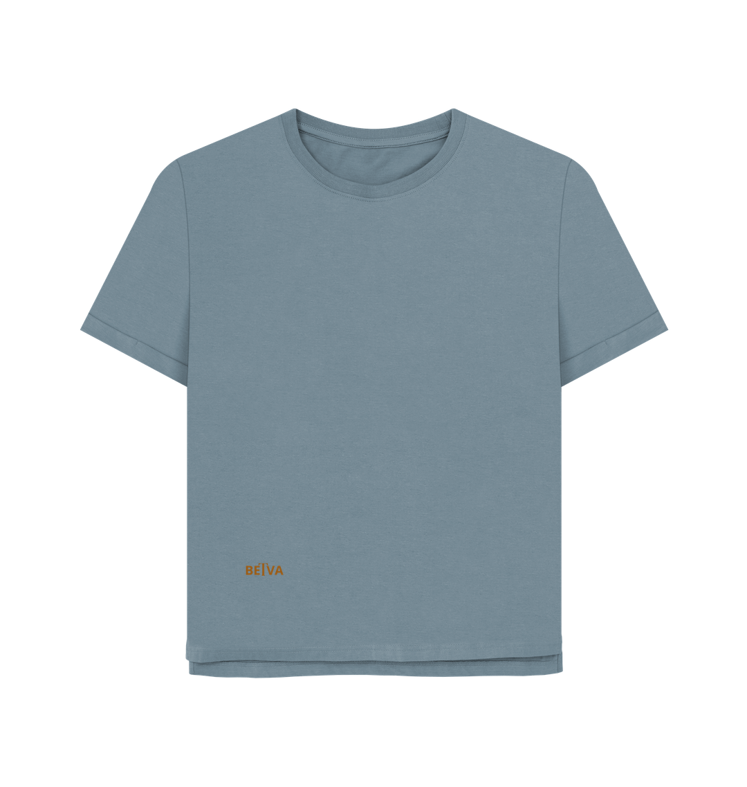 Stone Blue Printed T-shirt