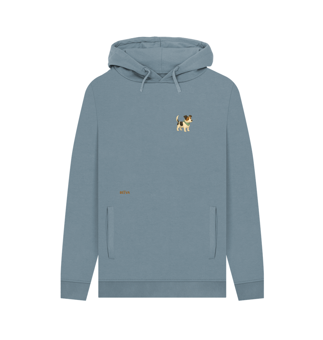 Stone Blue Printed Hoody