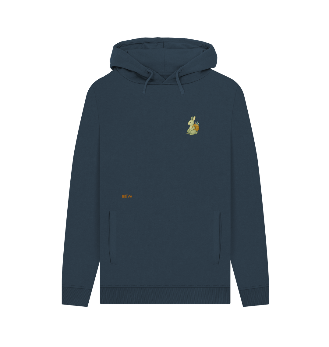 Navy Printed Hoody