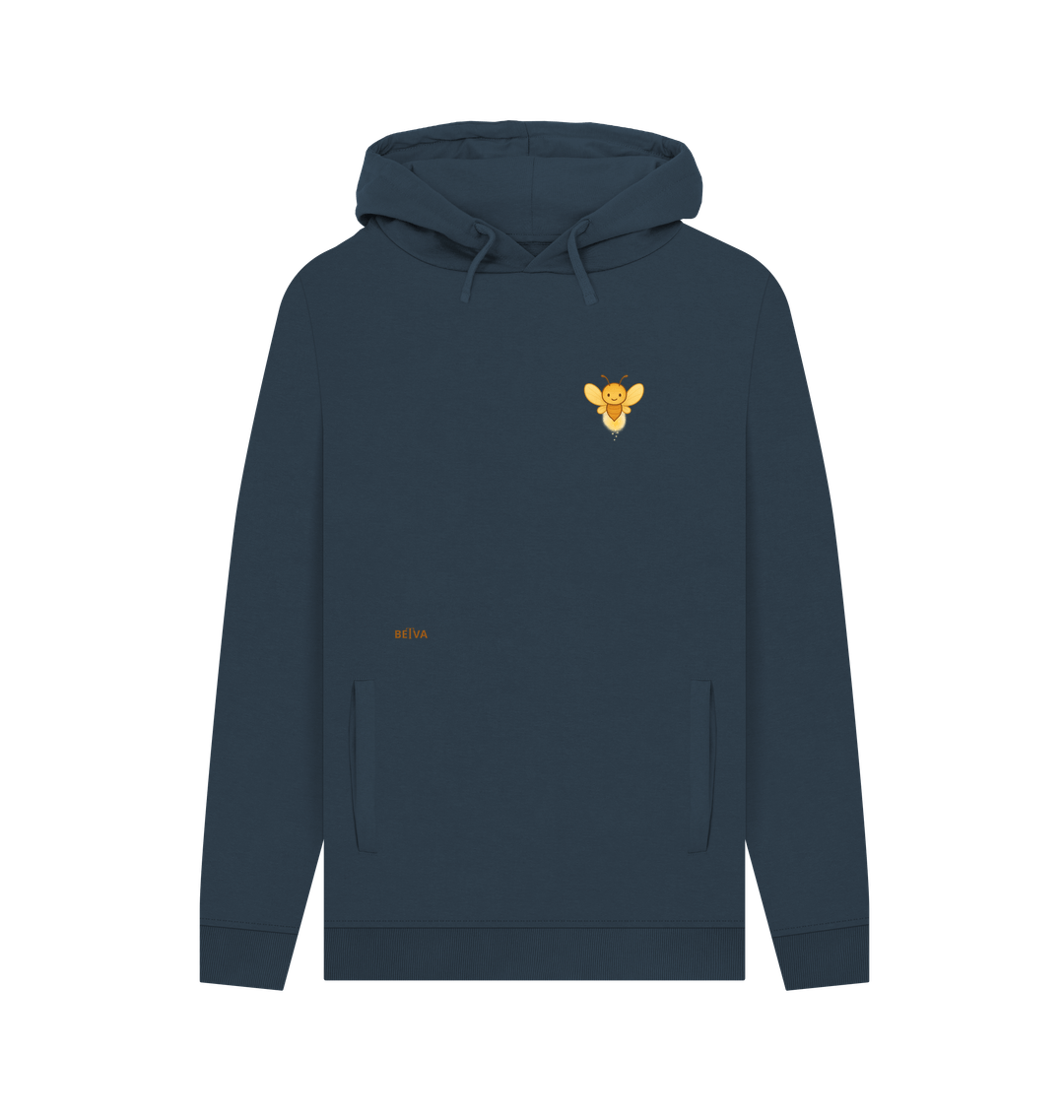 Navy Printed Hoody