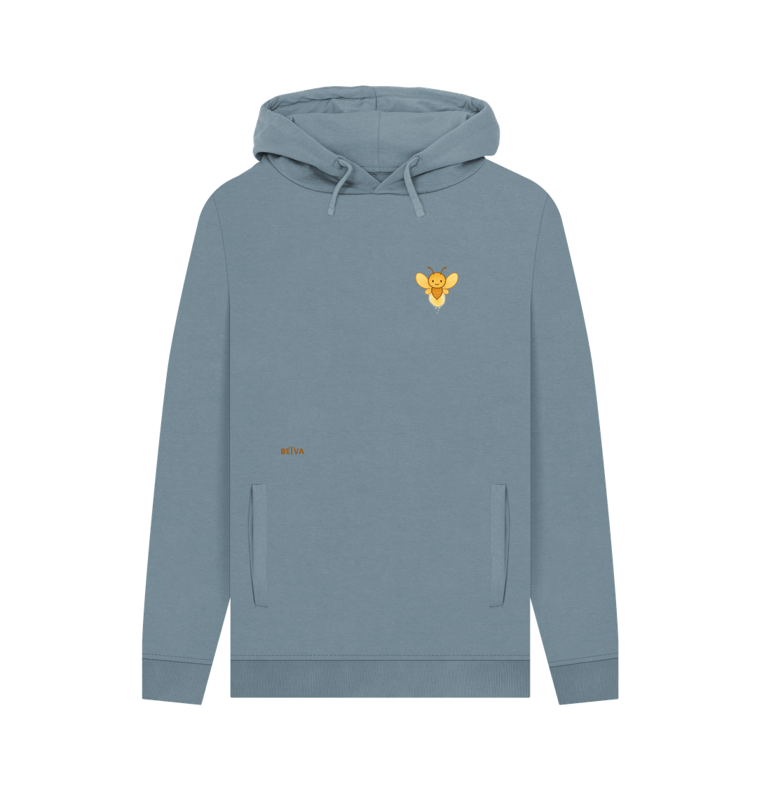 Stone Blue Printed Hoody