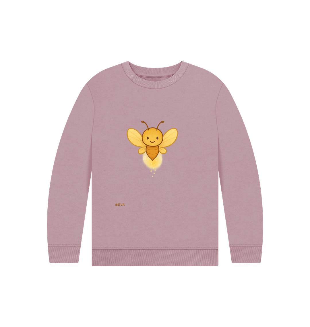 Mauve Printed Kids Jumper