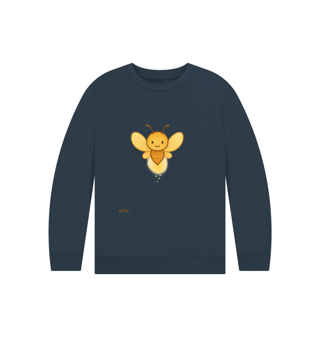 Navy Blue Printed Kids Jumper