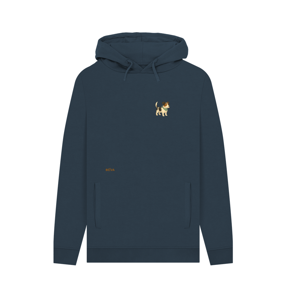 Navy Printed Hoody