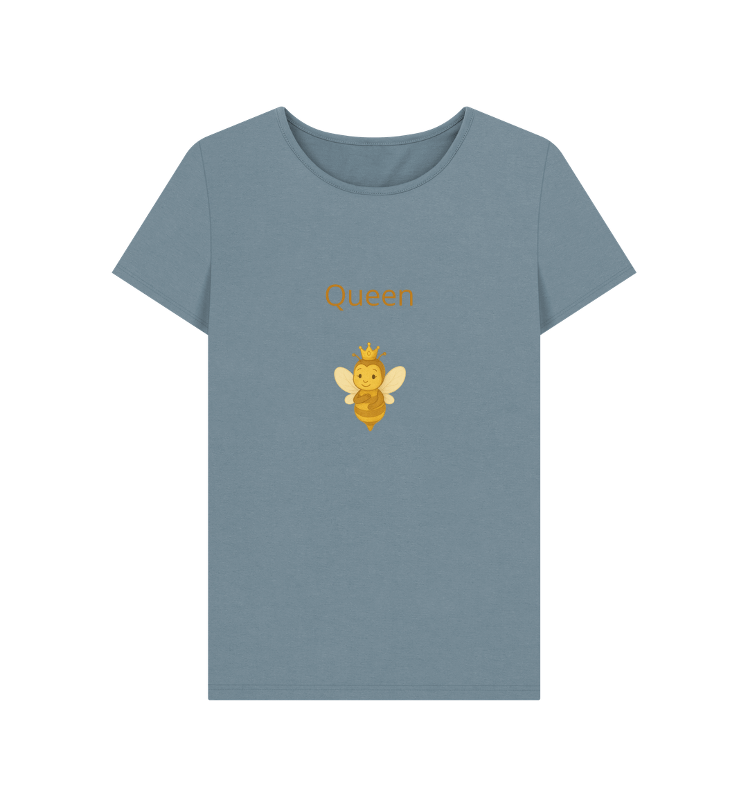 Stone Blue Printed T-shirt Front