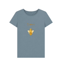 Stone Blue Printed T-shirt Front