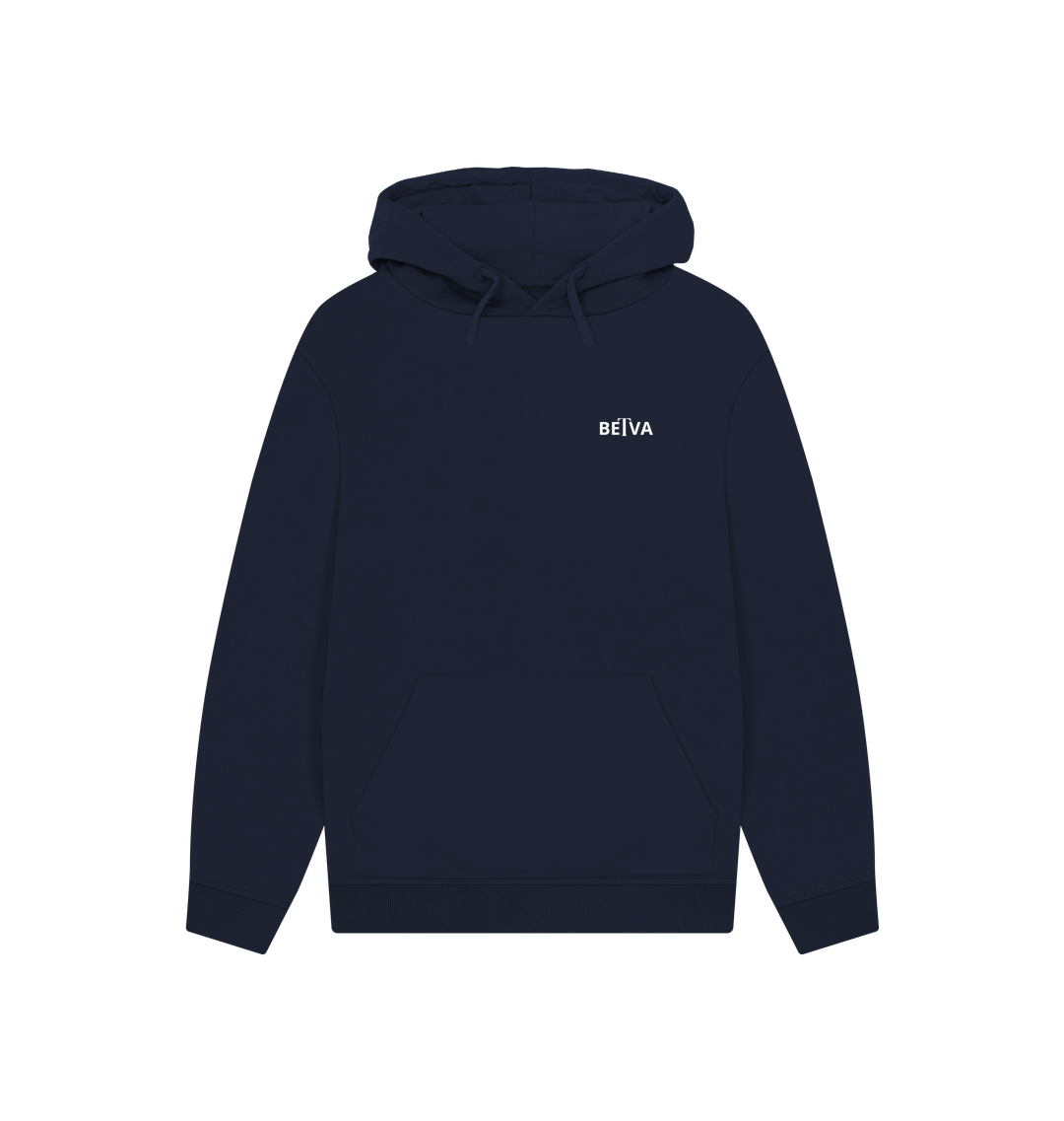 Navy Printed Hoody