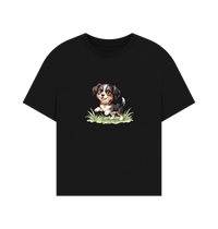 Black Printed T-shirt Front