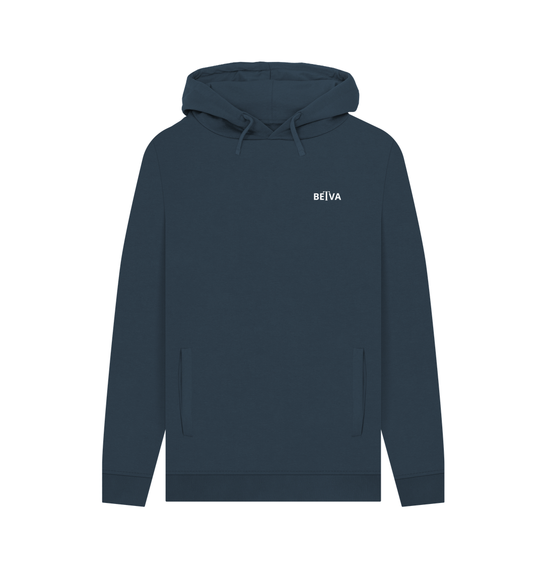 Navy Printed Hoody