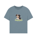 Stone Blue Printed T-shirt Front