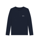 Navy Blue Printed Long Sleeve T Shirt