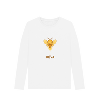 White Printed Long Sleeve T Shirt