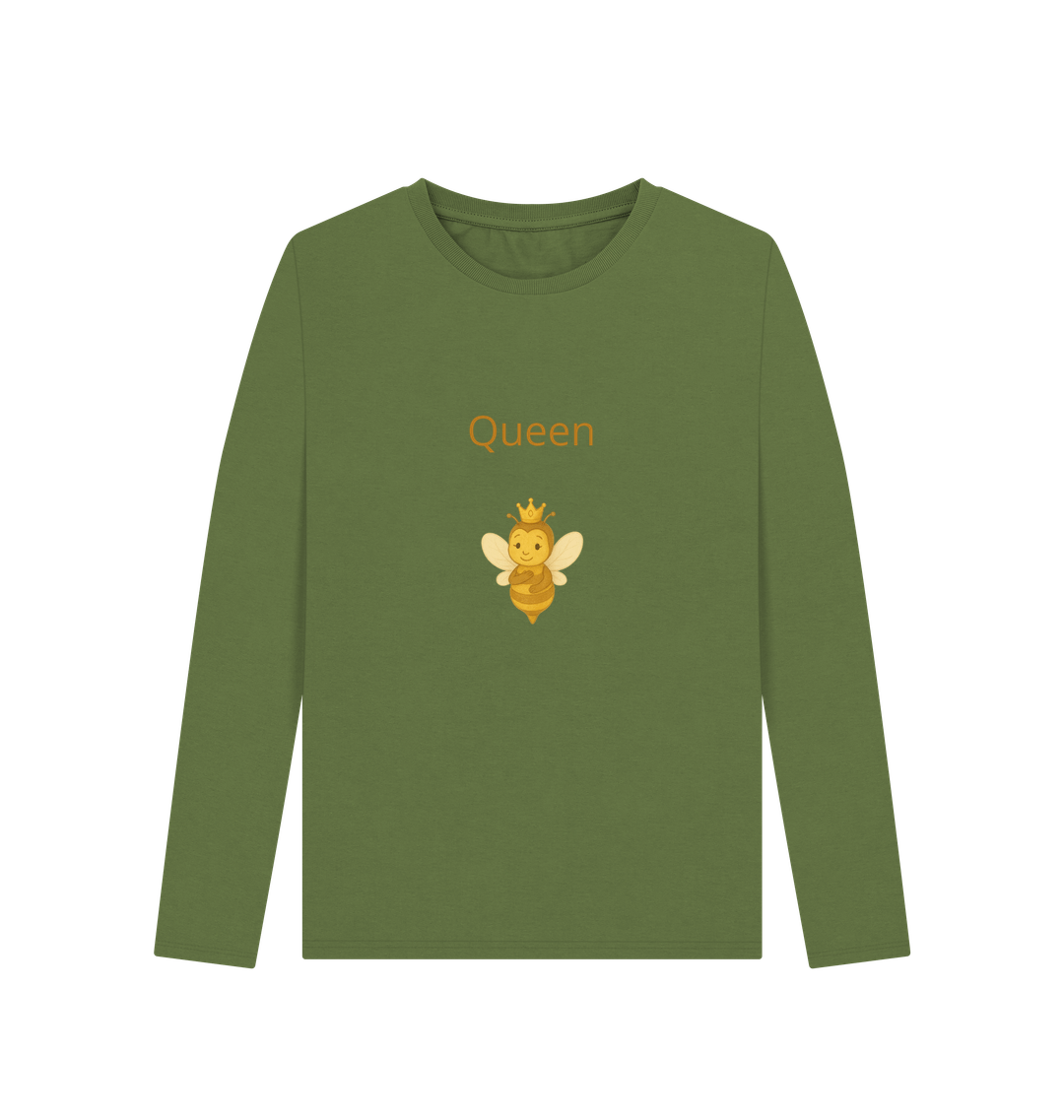 Khaki Printed Long Sleeve T Shirt