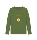 Khaki Printed Long Sleeve T Shirt