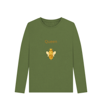 Khaki Printed Long Sleeve T Shirt