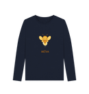 Navy Blue Printed Long Sleeve T Shirt