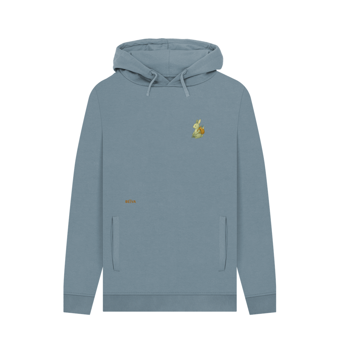 Stone Blue Printed Hoody