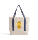 Natural/French Navy Heat Transfer Bag