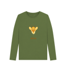 Khaki Printed Long Sleeve T Shirt