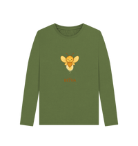 Khaki Printed Long Sleeve T Shirt