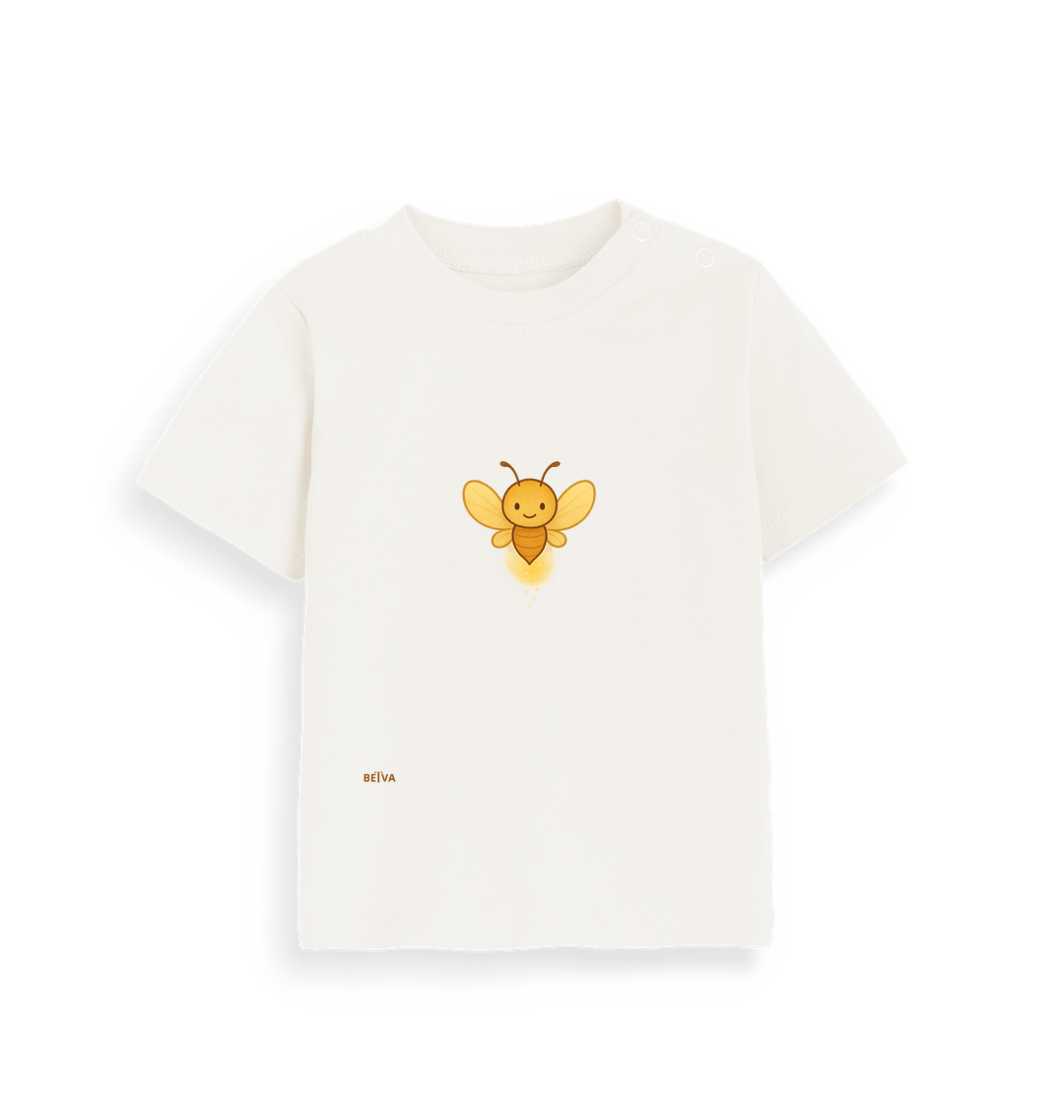 Organic Natural Printed Kids T-Shirt