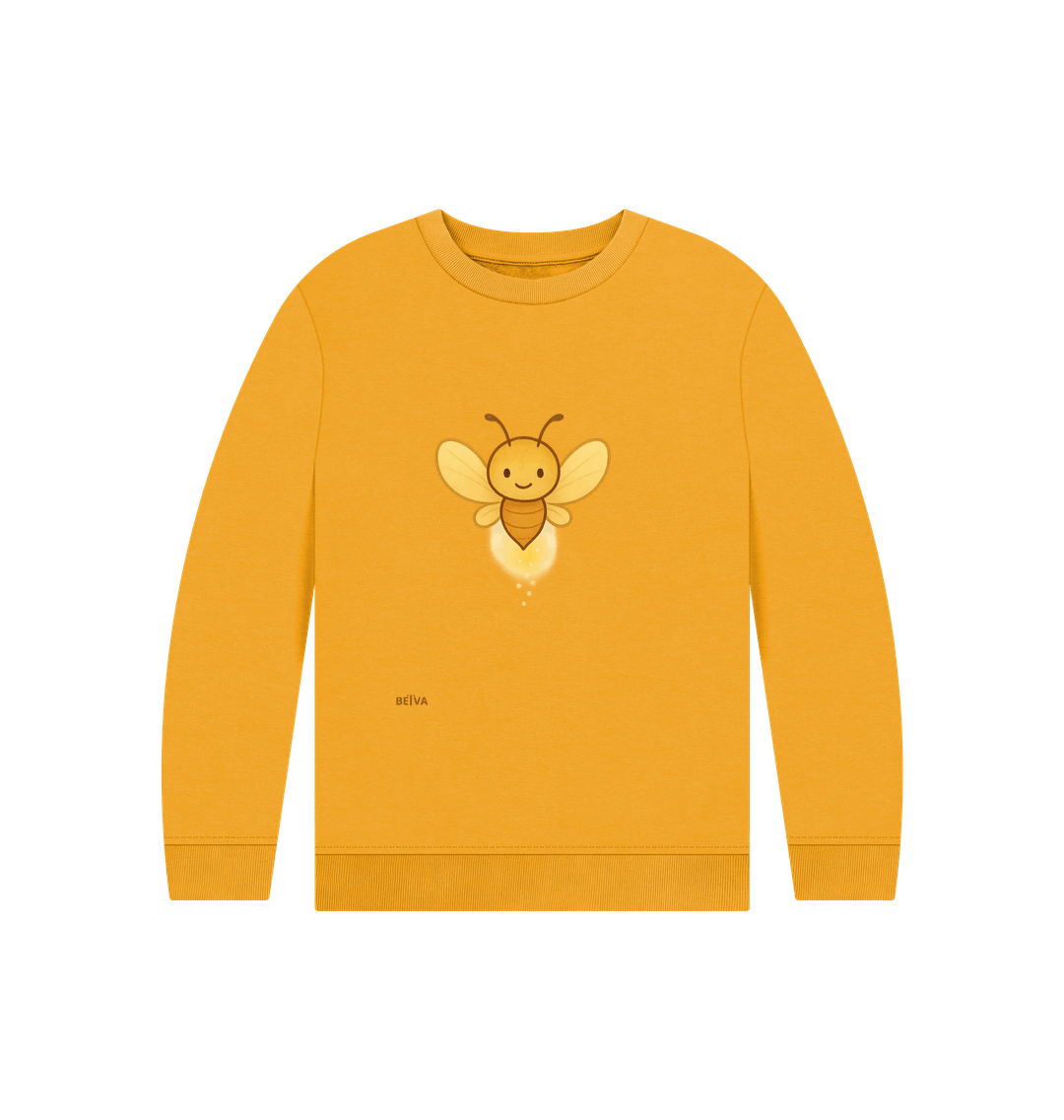 Mustard Printed Kids Jumper