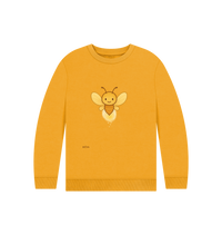 Mustard Printed Kids Jumper