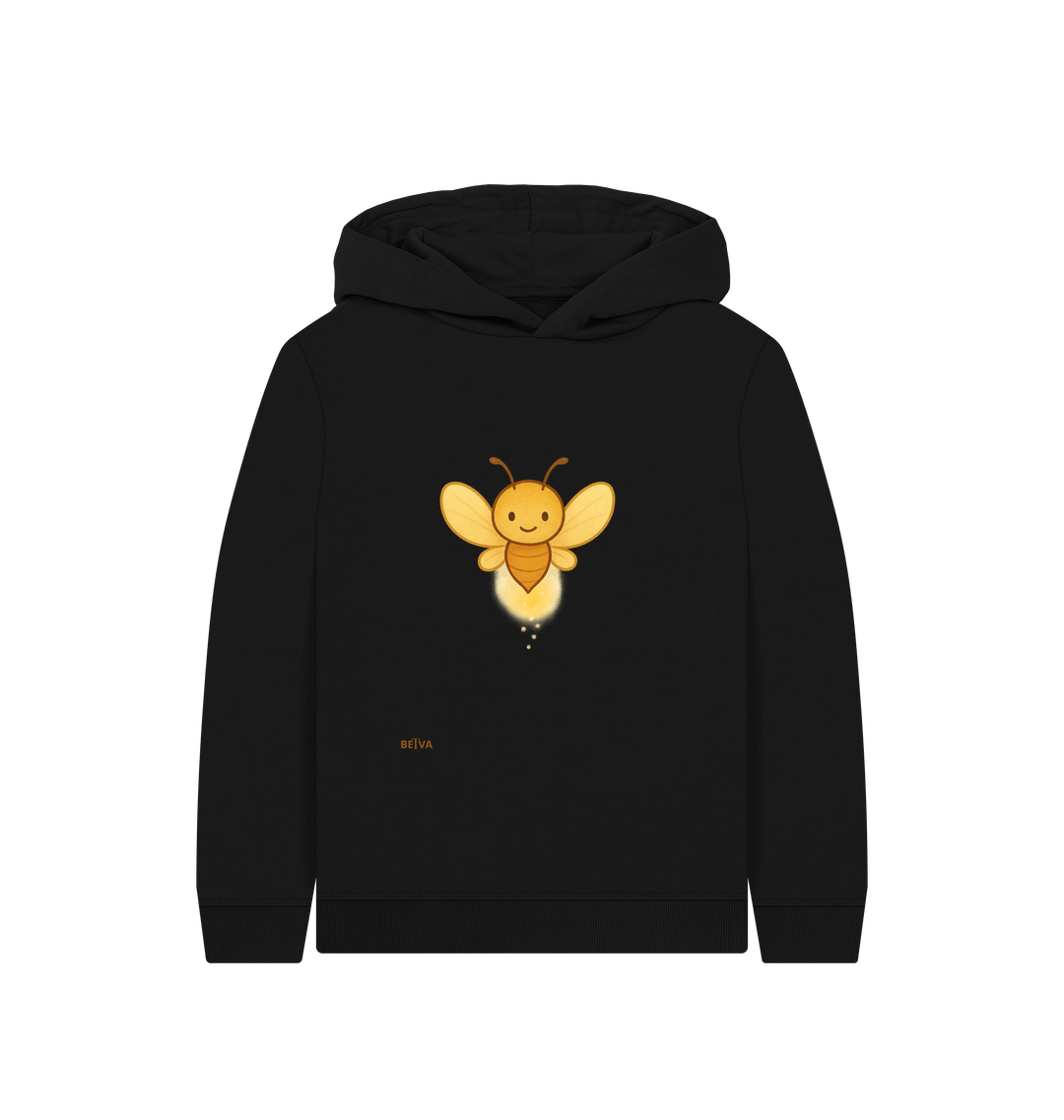 Black Printed Kids Hoodie