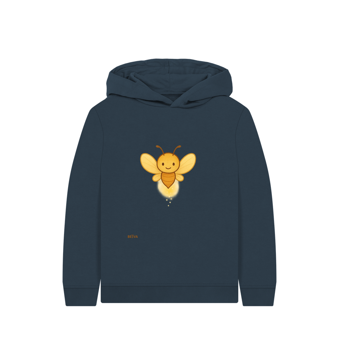 Navy Blue Printed Kids Hoodie