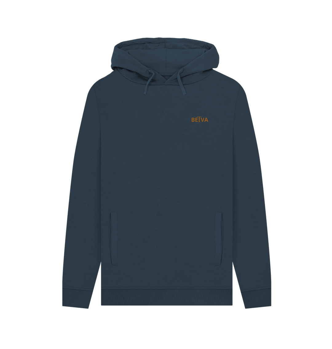 Navy Printed Hoody