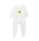 White Printed baby grow