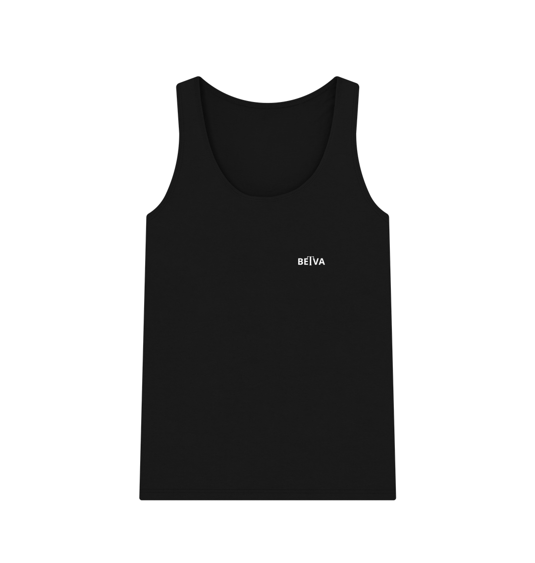 Women's Vest Top - BETVA Luminous Contrast White Logo Organic Cotton