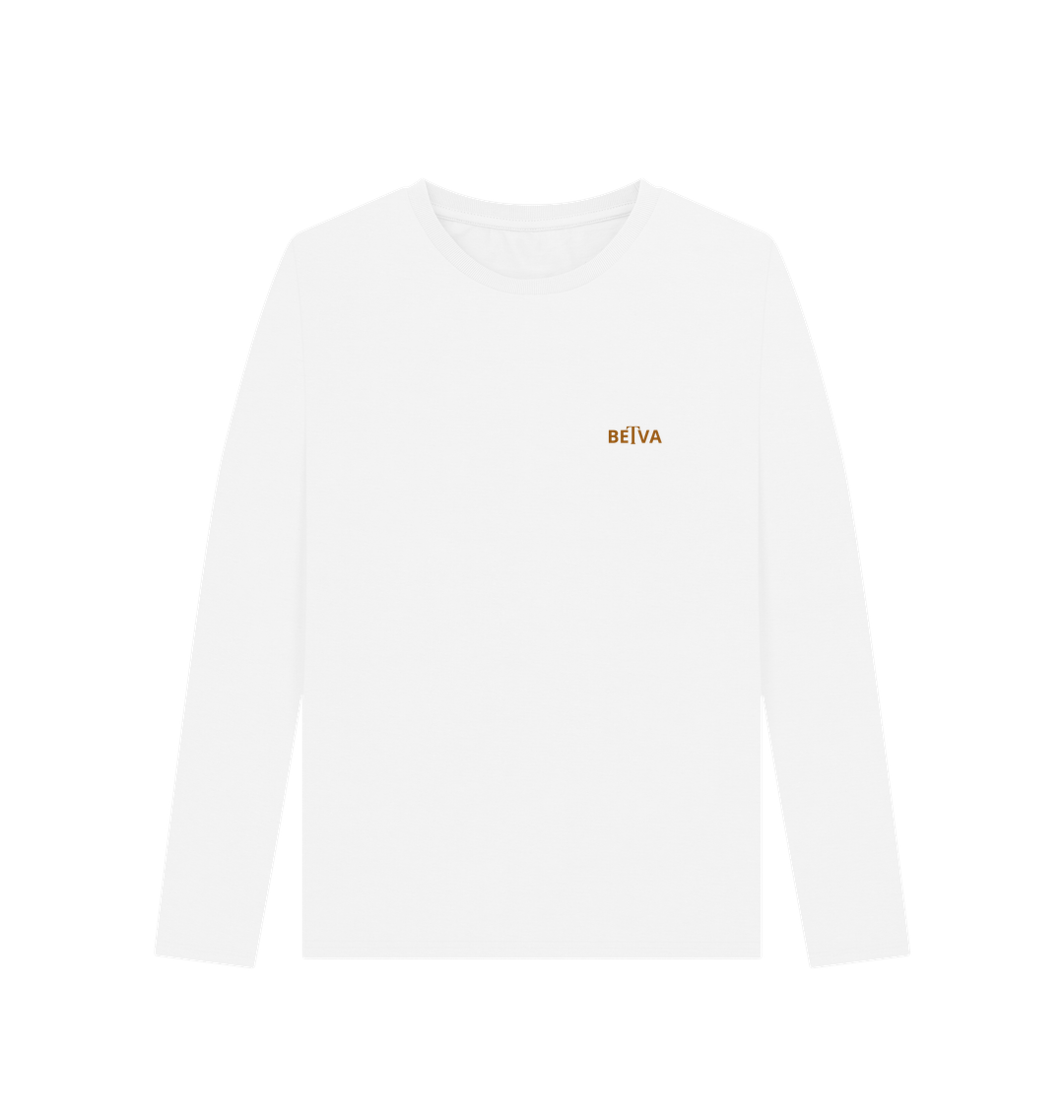 White Printed Long Sleeve T Shirt