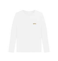 White Printed Long Sleeve T Shirt