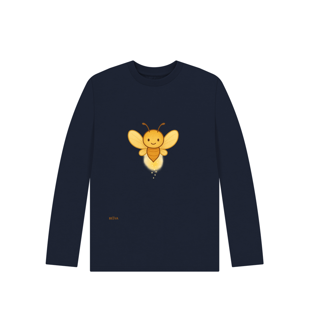 Navy Blue Printed Kids T-Shirt