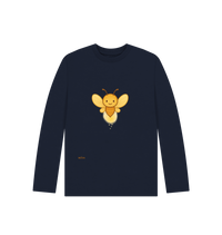 Navy Blue Printed Kids T-Shirt