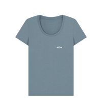 Stone Blue Printed T-shirt