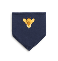 White/Nautical Navy Bib