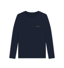 Navy Blue Printed Long Sleeve T Shirt