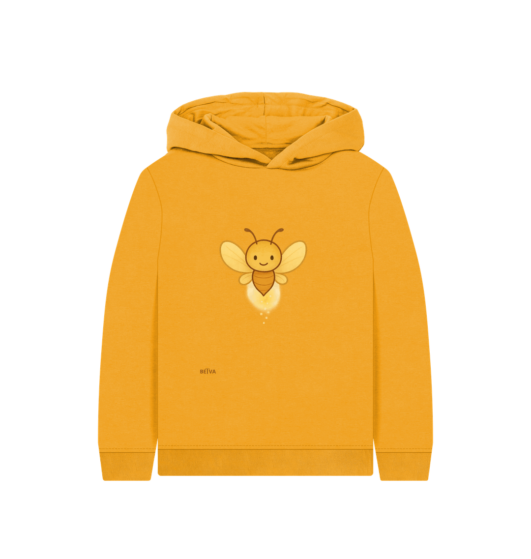 Mustard Printed Kids Hoodie