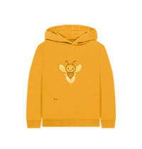 Mustard Printed Kids Hoodie