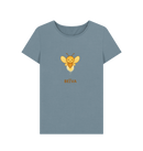 Stone Blue Printed T-shirt Front