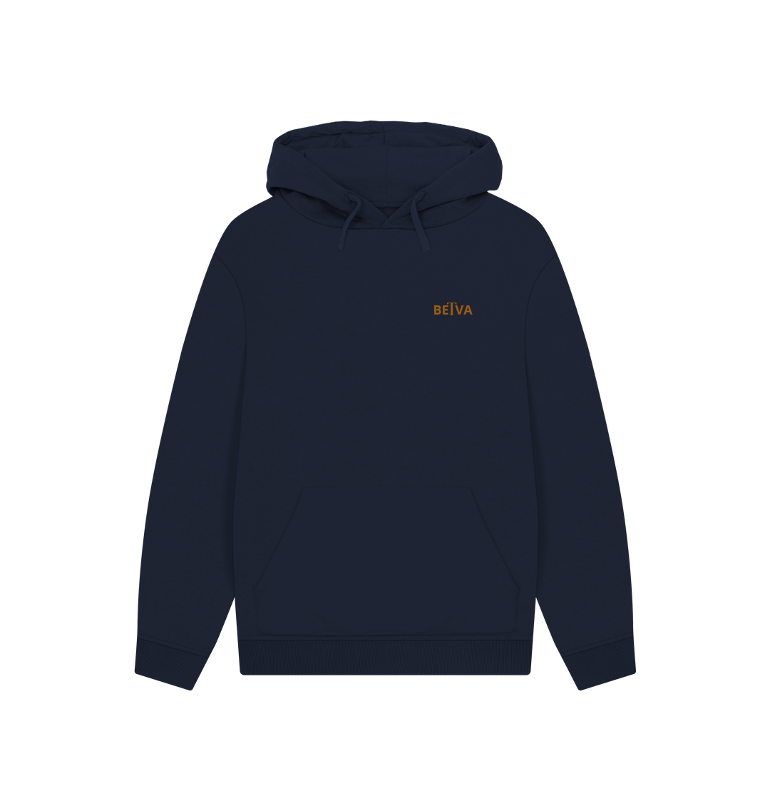 Navy Printed Hoody