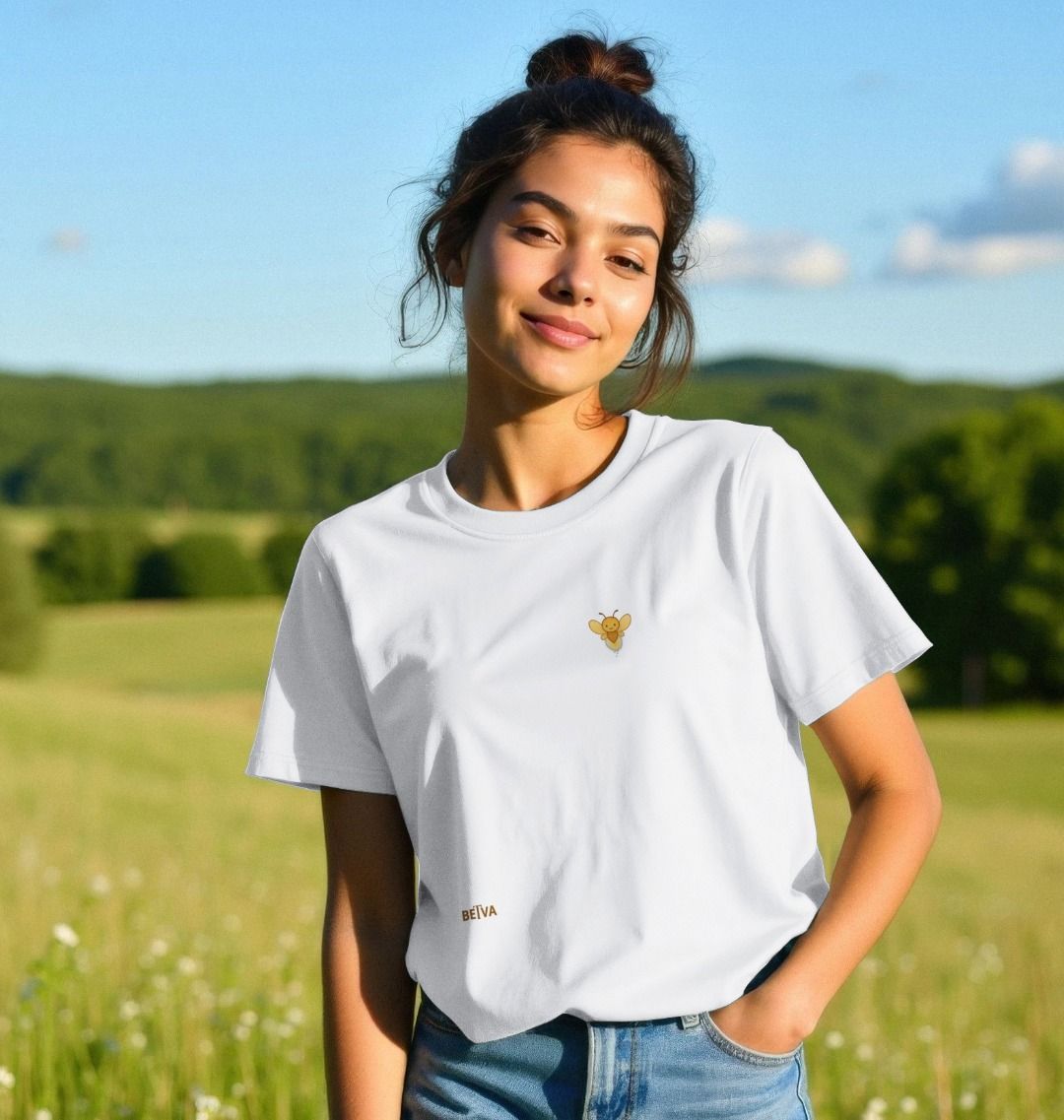 BETVA™ - Women's Plain Organic Cotton Tee
