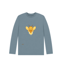 Stone Blue Printed Kids T-Shirt