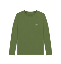 Khaki Printed Long Sleeve T Shirt