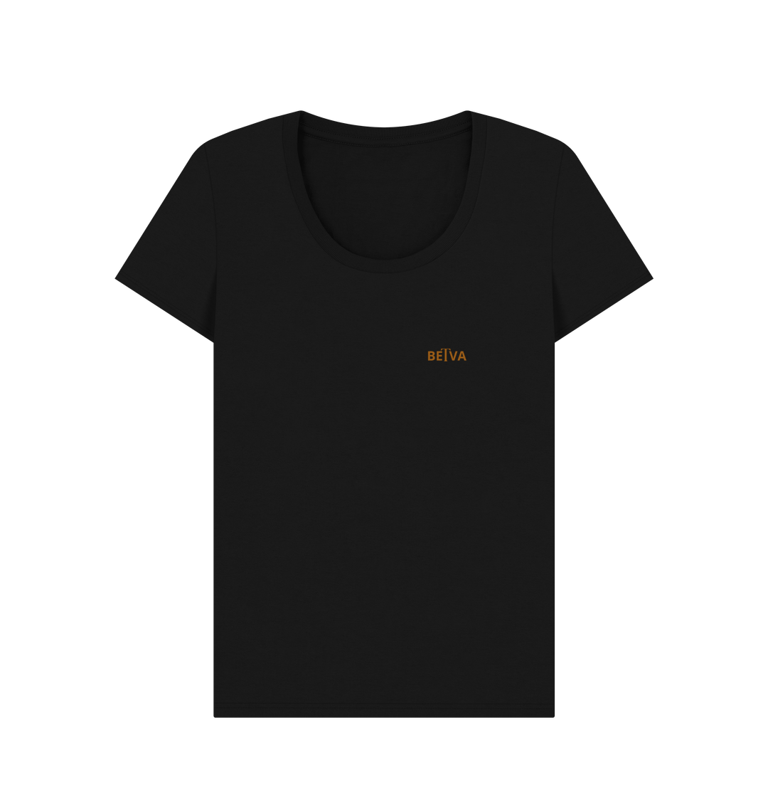 Black Printed T-shirt Front