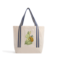 Natural/French Navy Heat Transfer Bag