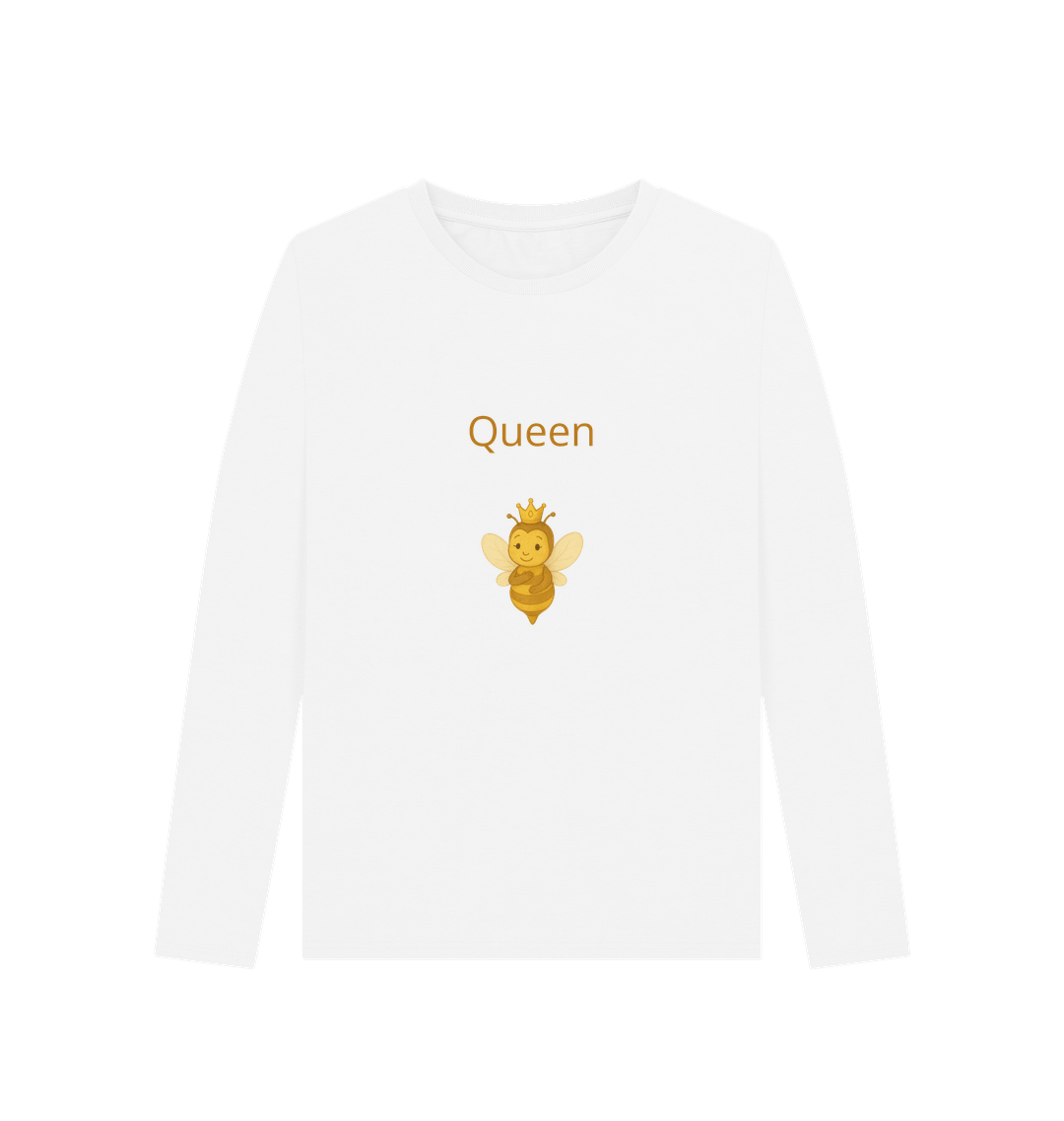 White Printed Long Sleeve T Shirt