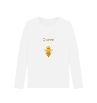 White Printed Long Sleeve T Shirt